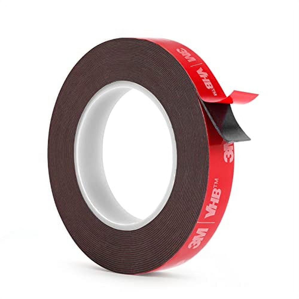 Double Sided Tape Heavy Duty, Small Waterproof Strong Mounting Adhesive  Foam Tape, 10ft Length, 0.39in Width for LED Strip Lights, Home Decor, Car